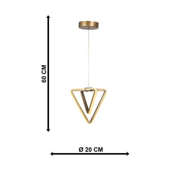 Kovinska LED viseča svetilka v bronasti barvi ø 20 cm Baris – Squid Lighting-image-4