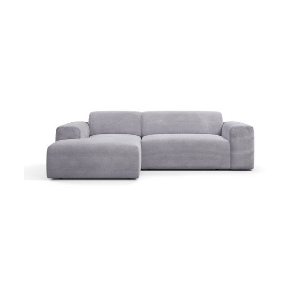 Svetlo siva sedežna garnitura Marie Claire Home Karen, 250 cm, levi kot