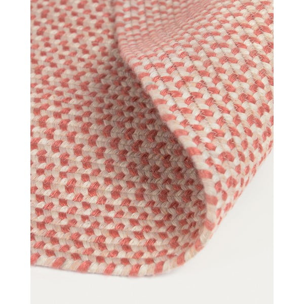 Rožnata okrogla notranja in zunanja preproga iz recikliranih vlaken ø 150 cm Rodhe – Kave Home-image-4