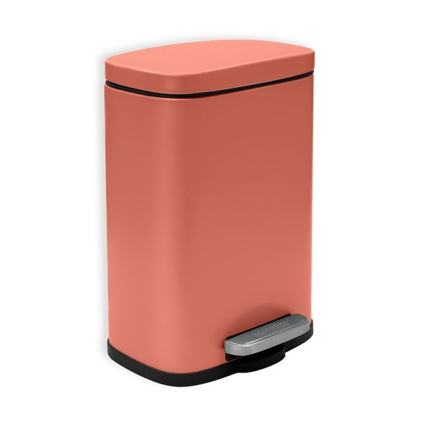 Jeklen koš za smeti s pedalom v barvi terakote 5 l Akira – Spirella