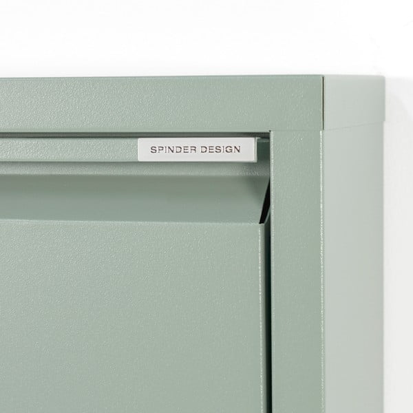 Prašno zelena kovinska preklopna omarica za čevlje 50x169x15 cm Billy – Spinder Design-image-4