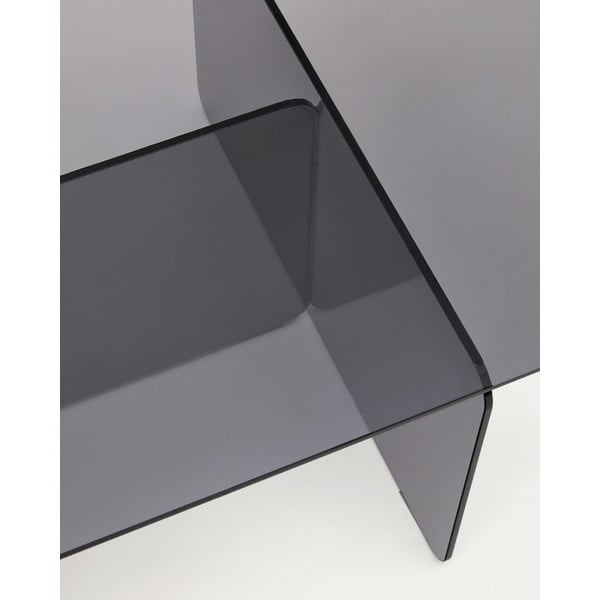 Siva steklena mizica 60x120 cm Zaren – Kave Home-image-3