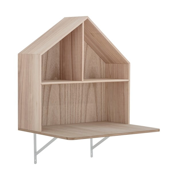 Otroška stenska knjižna omara iz masivnega lesa pavlovnie 61x61 cm Lai - Bloomingville Mini-image-2