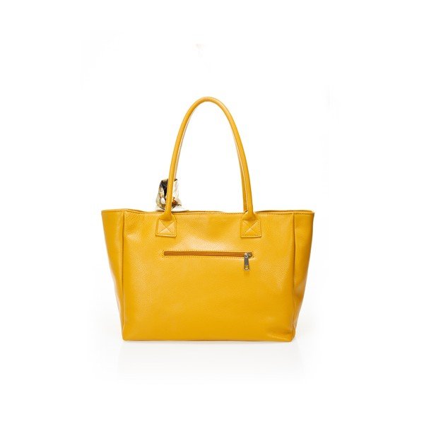 Rumena usnjena torbica Giorgio Costa Nina-image-1