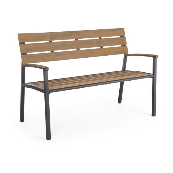 Kovinska vrtna klop v naravni barvi Isak – Bizzotto-image-2