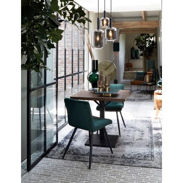 Siva stropna svetilka s steklenim senčnikom ø 21 cm Lekar - Light & Living-image-4