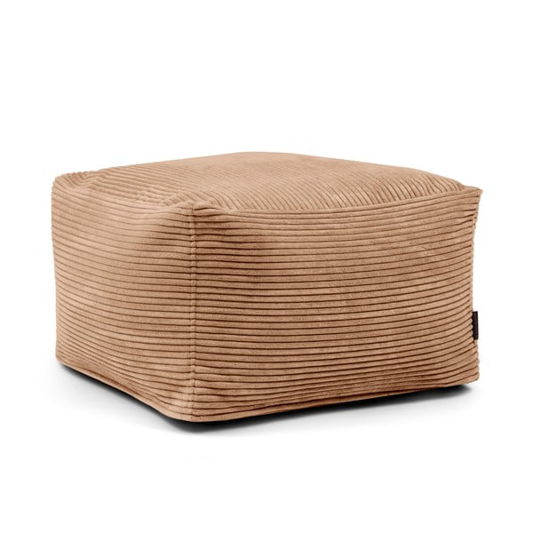 Rjava vreča za sedenje iz rebrastega žameta Softbox MooG – SLOWDOWN