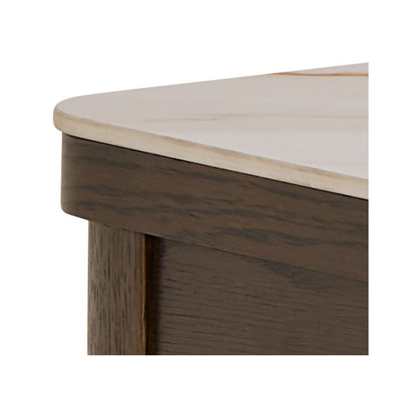 Bež-temno rjava stranska mizica s keramično ploščo 40x100 cm Southampton – Actona-image-4