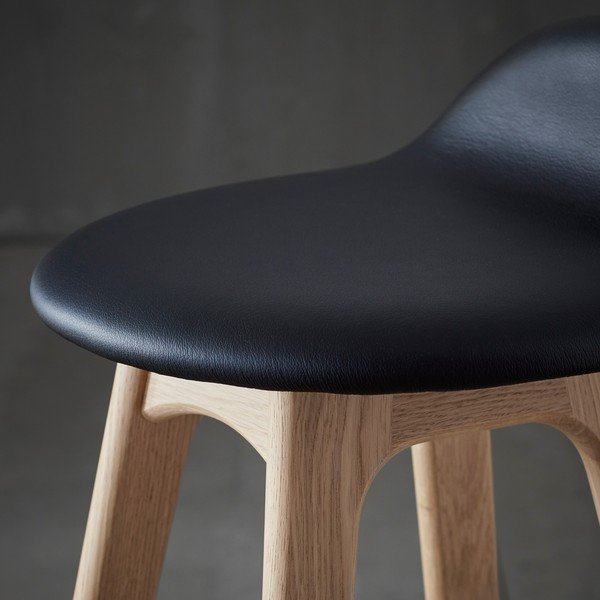 Vrtljiv usnjen barski stol  86 cm Buck - Hammel Furniture-image-1