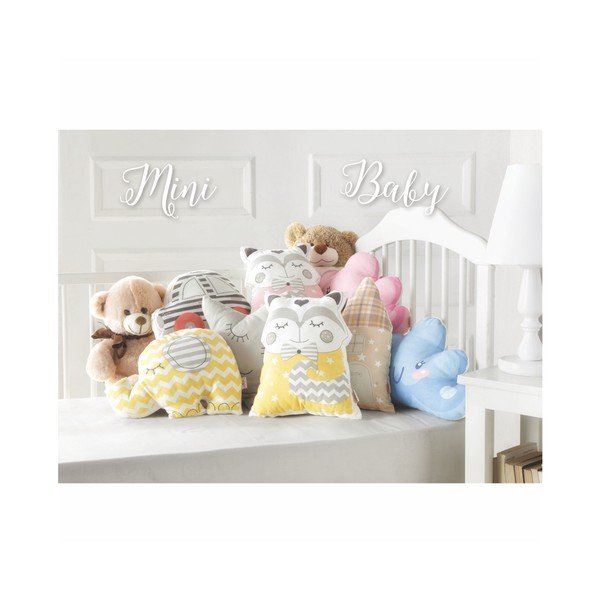 Rožnat otroški vzglavnik iz mešanice bombaža Mike & Co. NEW YORK Pillow Toy Panda, 25 x 36 cm-image-2