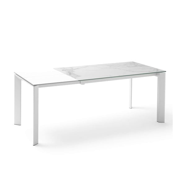 Sivo-bela zložljiva jedilna miza Lisa Blanco, dolžina 140/200 cm