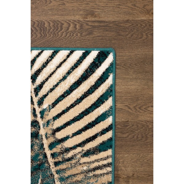 Modrozelena volnena preproga 200x300 cm Areca – Agnella-image-3