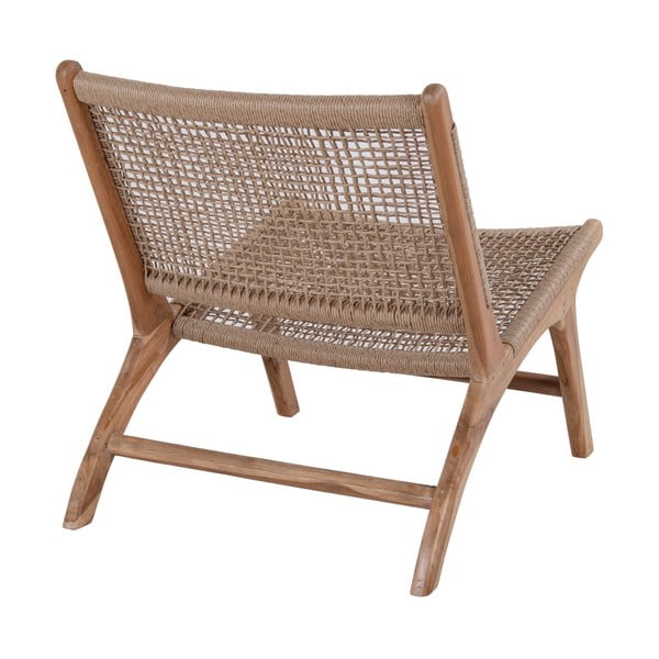 Rjav vrtni fotelj iz tikovine Bonami Essentials Derby-image-2