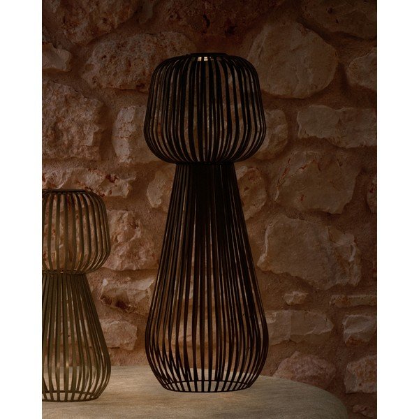 LED namizna zatemnitvena zunanja svetilka s solarnim panelom (višina 70 cm) Reiba – Kave Home-image-1