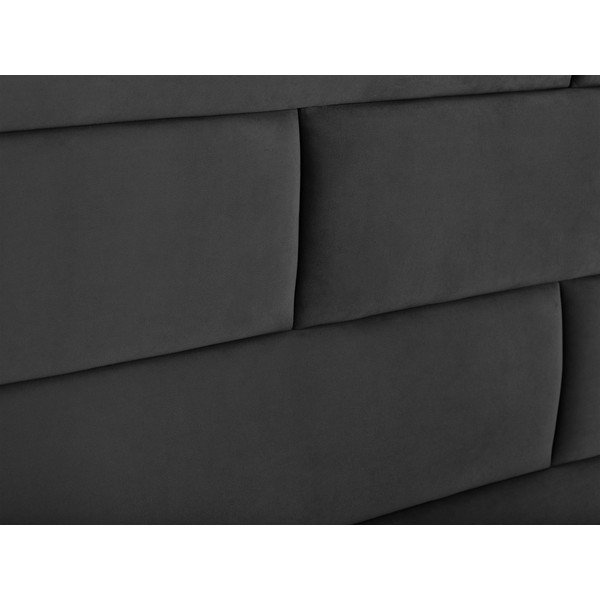 Temno sivo vzglavje Cosmopolitan Design New York, širina 200 cm-image-3