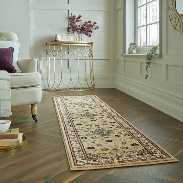 Bež tekač 60x230 cm Sherborne – Flair Rugs-image-1