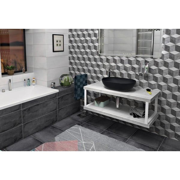 Bela jeklena podpora za pult 49x4 cm – Sapho-image-1