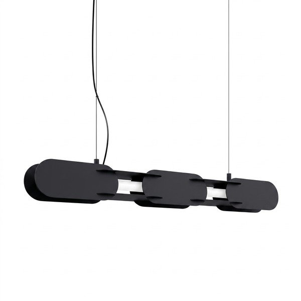 Črna kovinska LED viseča svetilka CHAIN – Thoro