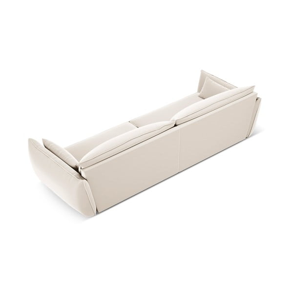 Bež žametna sedežna garnitura 248 cm Vanda – Mazzini Sofas-image-3