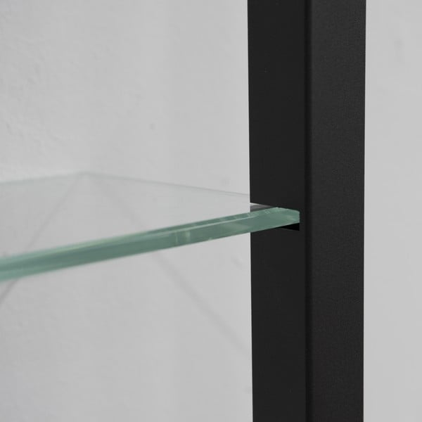 Črna večnivojska kovinska polica 46 cm Cubic – Spinder Design-image-3