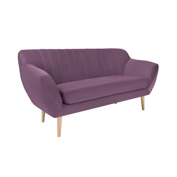 Vijolični žametni kavč Mazzini Sofas Sardaigne, 158 cm-image-1