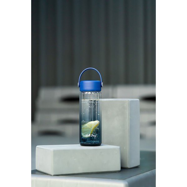 Modra steklena steklenica za vodo 350 ml Fuori – Vialli Design-image-4