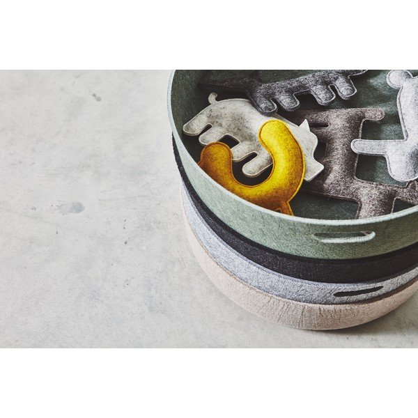 Tekstilna košara za shranjevanje ø 46x12 cm Cesto Black – MiaCara-image-2