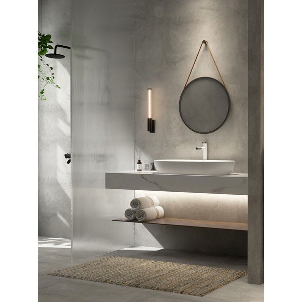 Mat črna kovinska LED stenska svetilka Nold – Nova Luce-image-1