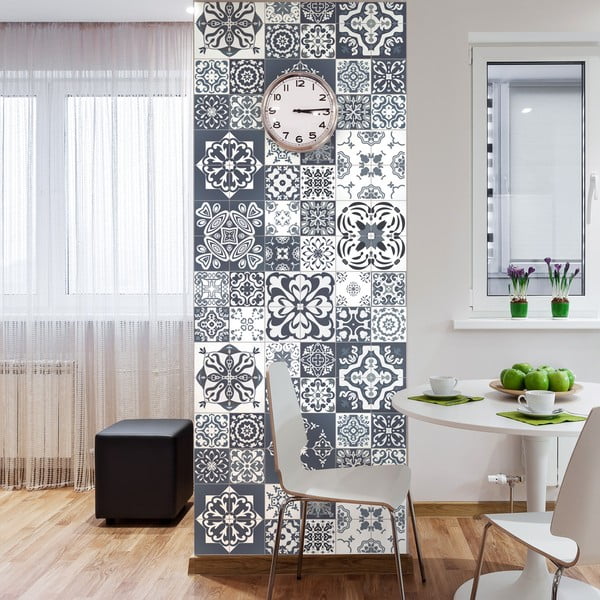 Komplet 60 dekorativnih stenskih nalepk Ambiance Tanoura Simple, 15 x 15 cm