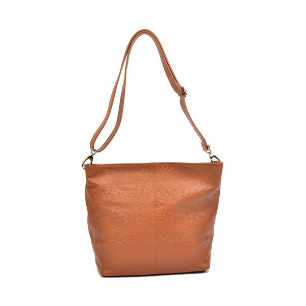 Svetlo konjak rjava usnjena torbica Luisa Vannini Ginata-image-1