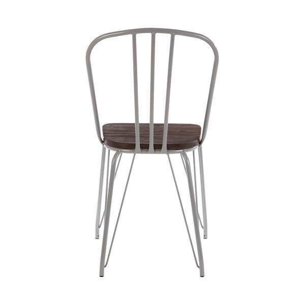 Siv/v temni naravni barvi jedilni stol iz masivnega bresta District – Premier Housewares-image-4