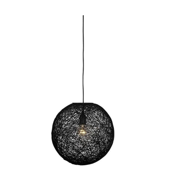 Črna viseča svetilka LABEL51 Twist, ⌀ 45 cm