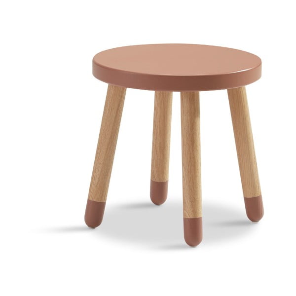 Rožnat otroški stolček Flexa Dots, ø 30 cm