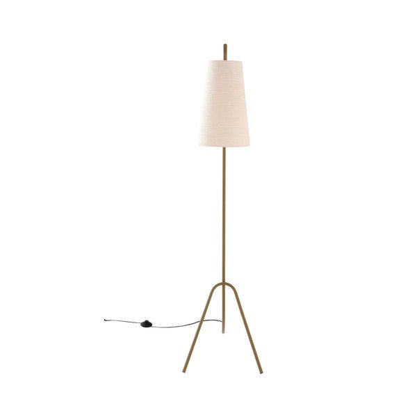 Kaki zelena/kremno bela tekstilna stoječa svetilka z upogljivo konstrukcijo (višina 154 cm) Vivienne – Jotex-image-3