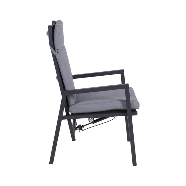 Siv kovinski vrtni stol Sintra – Garden Pleasure-image-2