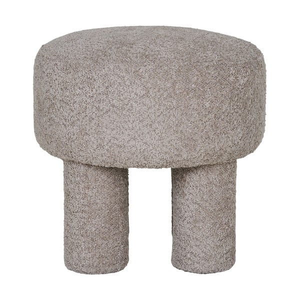 Svetlo siv tabure iz tkanine bouclé Perth – House Nordic-image-2