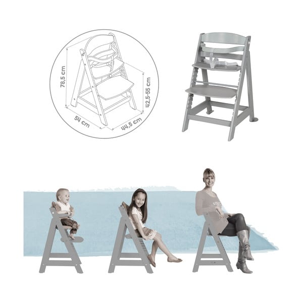 Sivorjav otroški stol za hranjenje Miffy – Roba-image-2