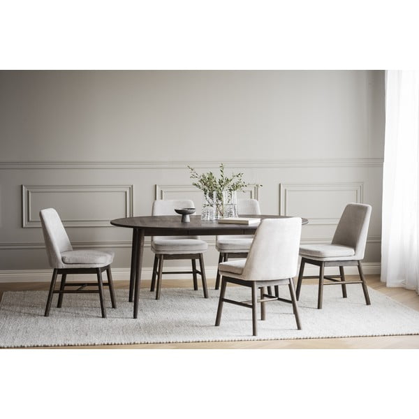 Temno rjava raztegljiva jedilna miza iz masivnega hrasta 105x170 cm Tyler – Rowico-image-1