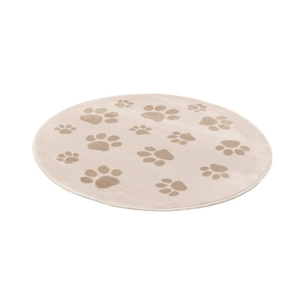 Bež otroška preproga ø120 cm Paws Light Beige – FD-image-4