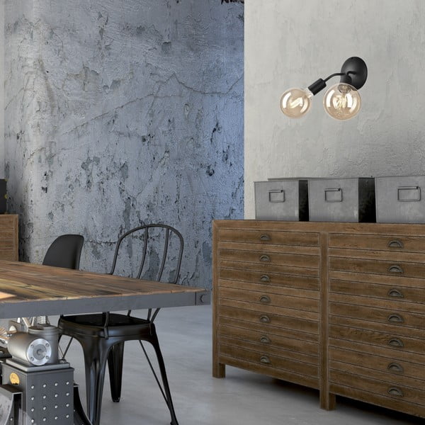 Črna stenska svetilka Viggo – LAMKUR-image-2