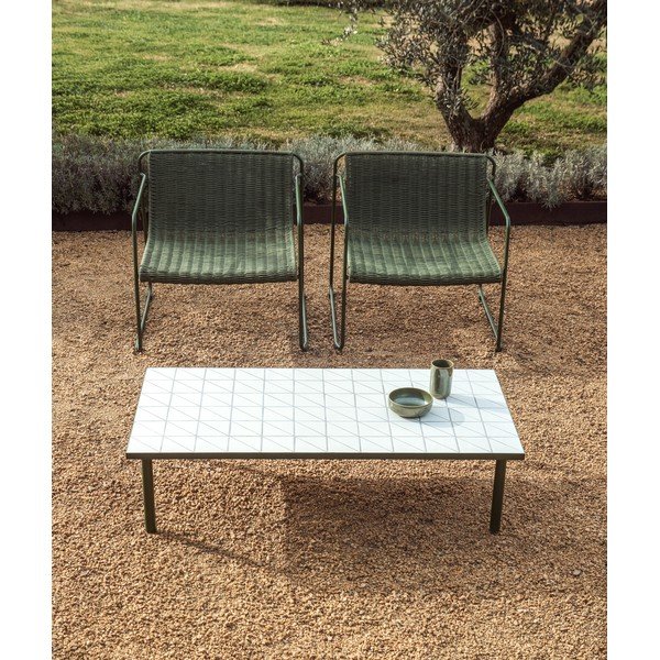 Vrtna klubska mizica s keramično ploščo 61x122 cm Maurina – Kave Home-image-1