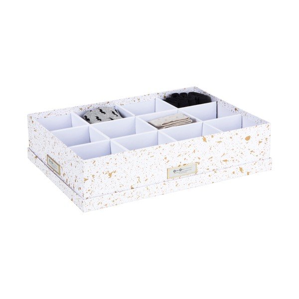 Škatla s predali v zlati in beli barvi Bigso Box of Sweden Jakob-image-2