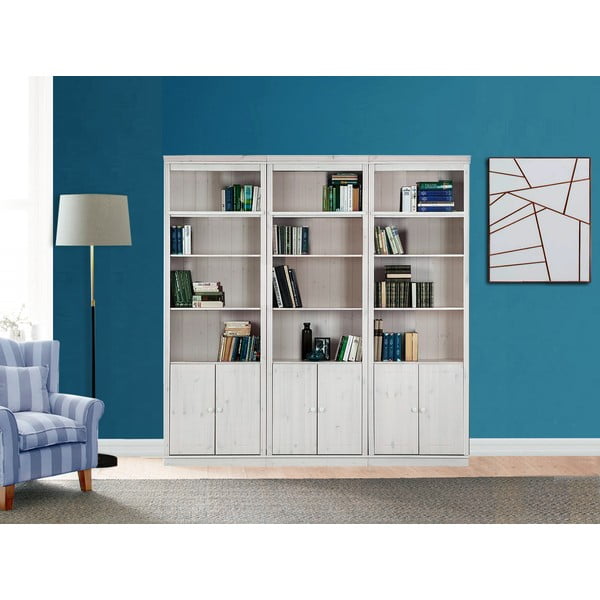 Bel regal iz masivnega bora 222x223 cm Anita – Støraa-image-2