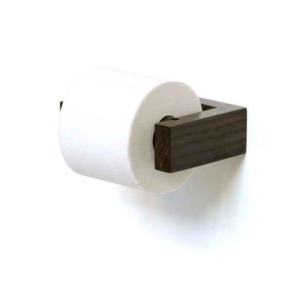 Stensko držalo za toaletni papir Iz hrastovega lesa Wireworks Mezza Dark