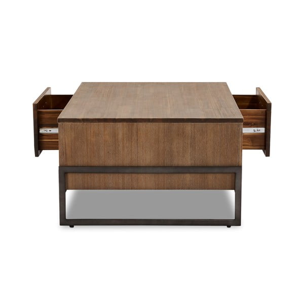 Rjava mizica iz masivnega lesa Furnhouse Mallorca, 120 x 75 cm-image-4