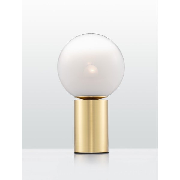 Bela/v zlati barvi steklena namizna svetilka (višina 35,5 cm) Vita – Nova Luce-image-4