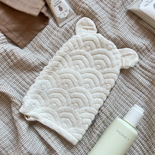 Slonokoščena krpica za umivanje iz organskega bombaža 14x22 cm Off-White – Cam Cam Copenhagen-image-1