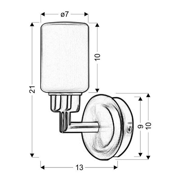 Temno siva stenska svetilka Mirror – Candellux Lighting-image-2