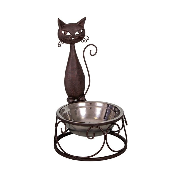 Mačja skleda z dekorativnim dizajnom Antic Line Cat, višina 32 cm
