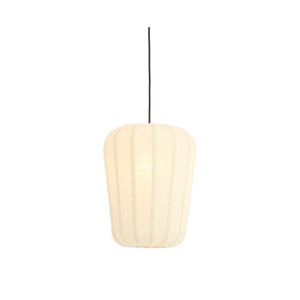 Bela viseča svetilka s tekstilnim senčilom ø 10 cm Bibury – Light & Living-image-1